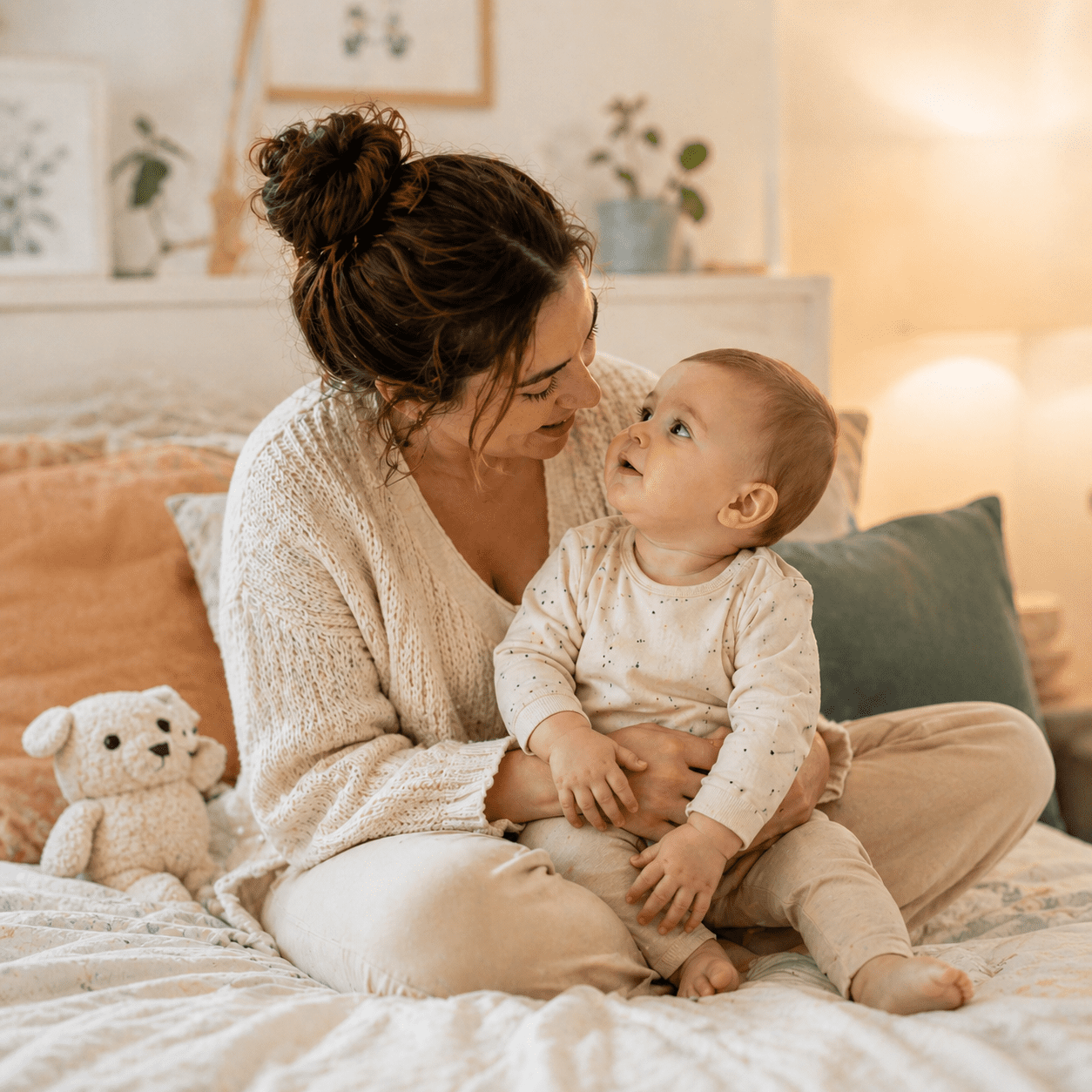 Maman et b&eacute;b&eacute;, moment de complicit&eacute;
