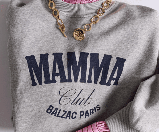 Sweat Mamma Club Balzac Paris gris chin&eacute;